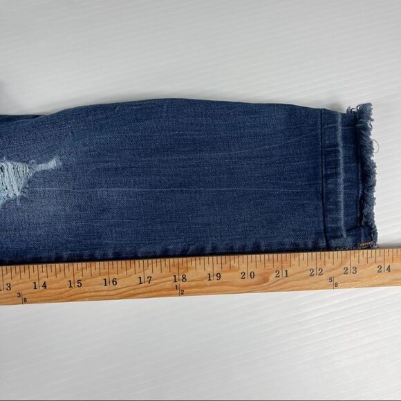 DL1961 Premium Denim Florence Instasculpt Skinny Jeans Strive Blue Frayed HEMMED - Picture 16 of 16
